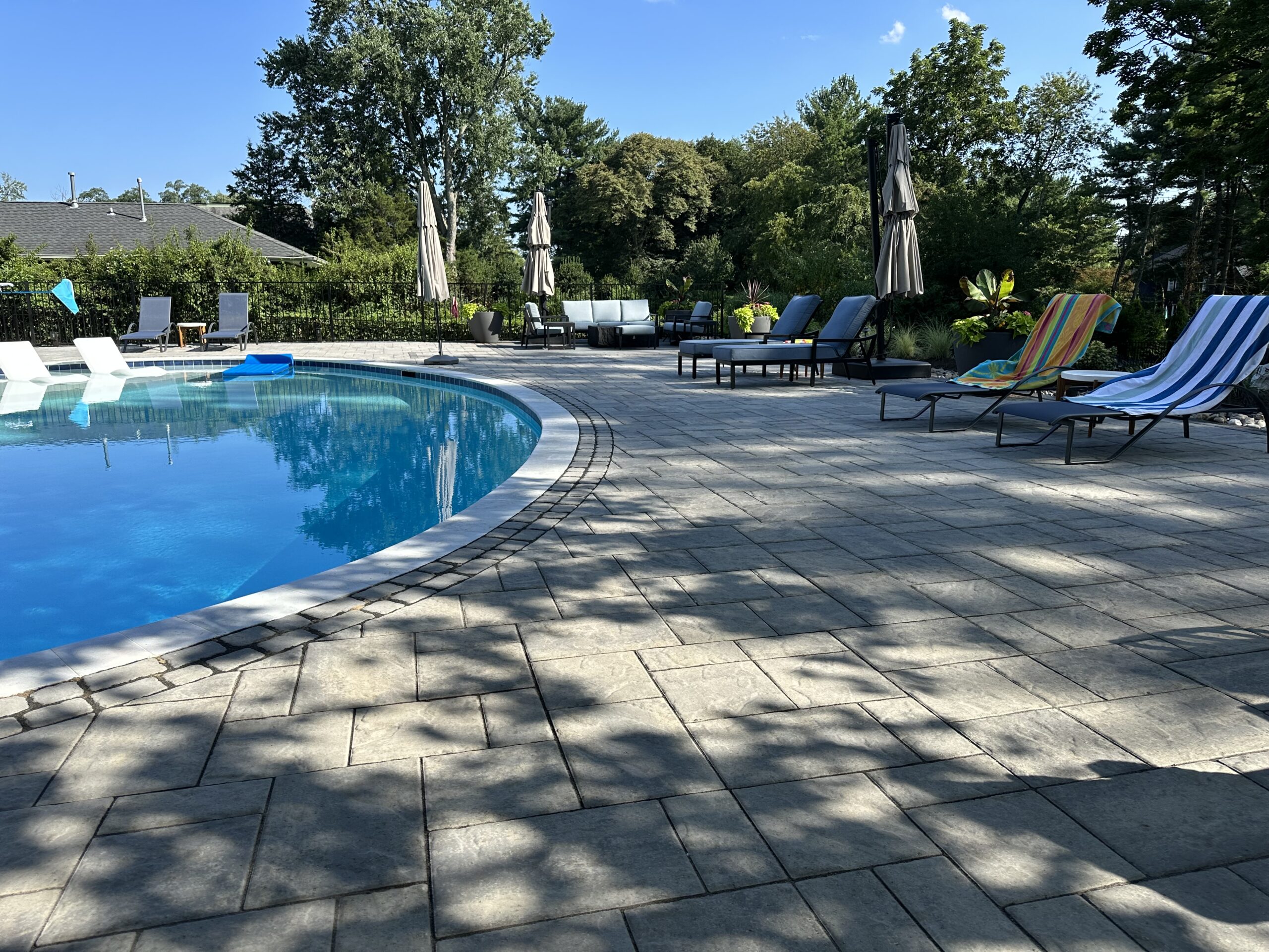 poolside paver patio landscaping Ocean NJ