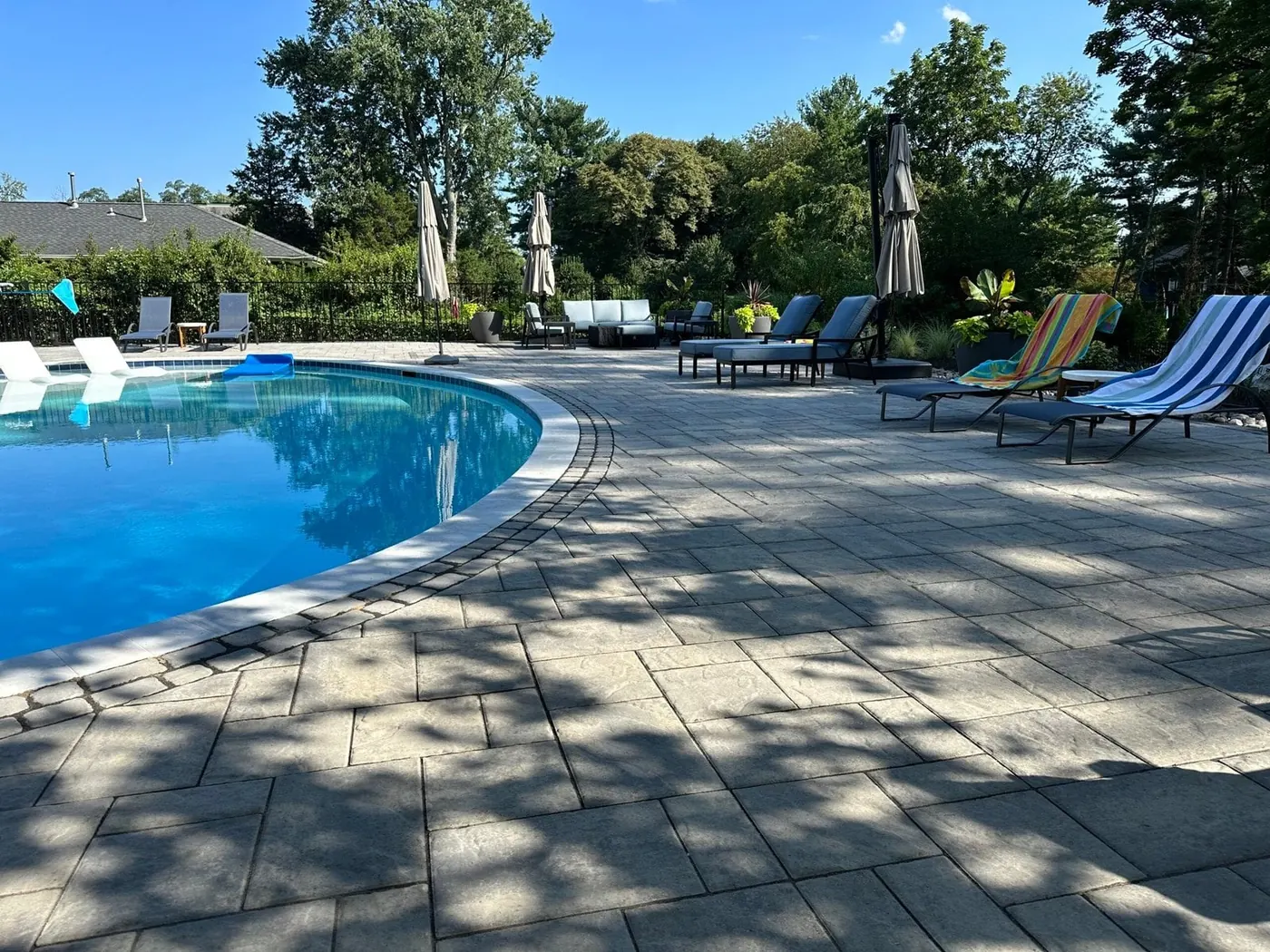 poolside paver patio landscaping Ocean NJ